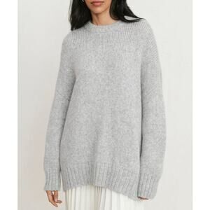Jenni Kayne Alpaca Cocoon Crewneck Sweater Charcoal Grey